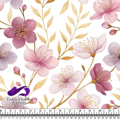 Delicate Pink and Gold Floral Pattern