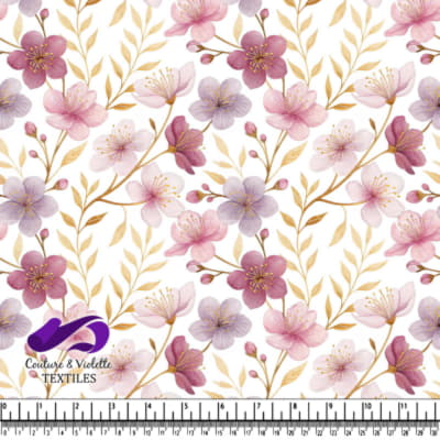 Delicate Pink and Gold Floral Pattern