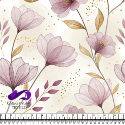 Delicate Pink and Gold Floral Pattern