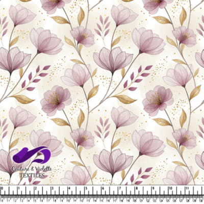 Delicate Pink and Gold Floral Pattern