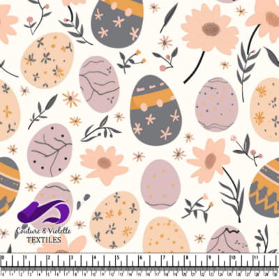 Pastel Easter Egg and Flower Pattern