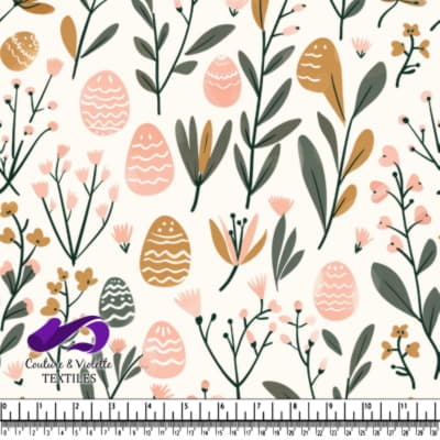 Motif Floral d'Ueufs de Pâques Printaniers