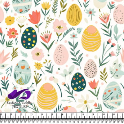 Motif d'œufs de Pâques floraux printaniers