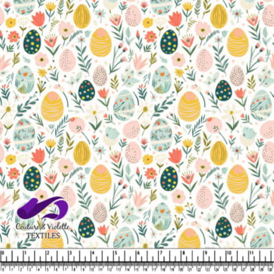 Motif d'œufs de Pâques floraux printaniers