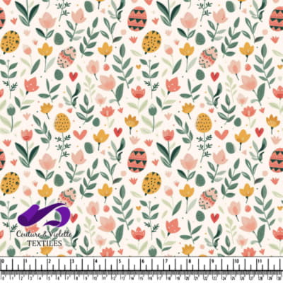 Motif Floral d'Oeufs de Pâques au Printemps