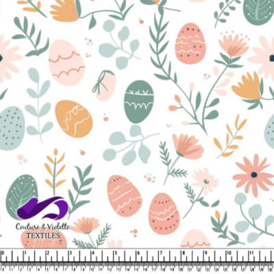 Motif Floral d'Œufs de Pâques
