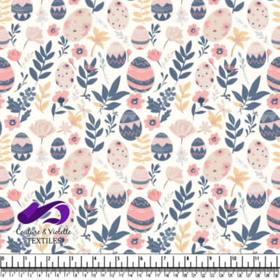 Design de Motifs d'Oeufs de Pâques et Floraux