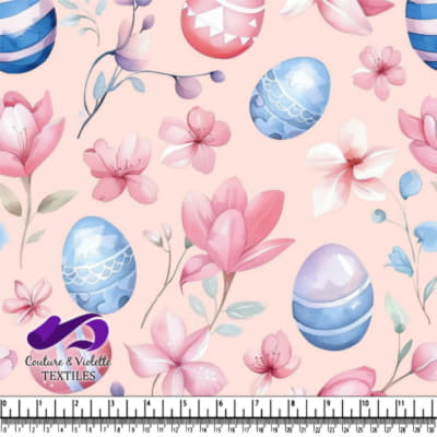 Easter Eggs and Spring Blossoms Pattern