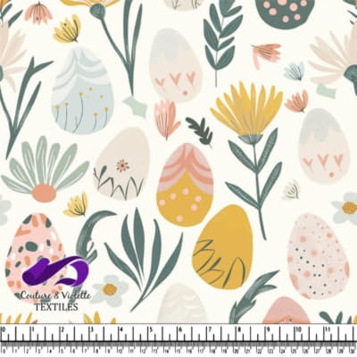 Easter Eggs and Spring Flowers Pattern