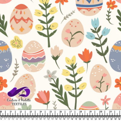 Easter Eggs and Spring Flowers Pattern