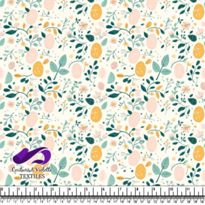 Motif Floral d'Œufs de Pâques