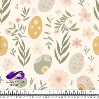 Motif Floral des Œufs de Pâques