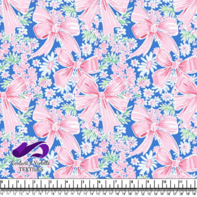 Noeuds Roses et Fleurs de Printemps