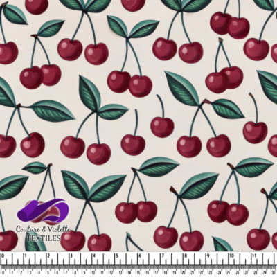 Motif de Fruits Cerise Vintage