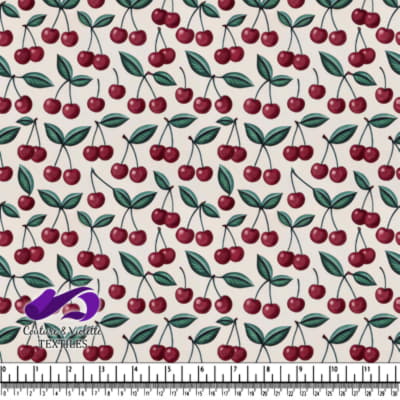 Motif de Fruits Cerise Vintage