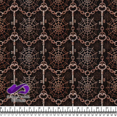 Motif de Clés Vintage et Toiles d'Araignée