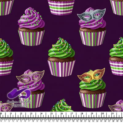 Mardi Gras Cupcakes Pattern