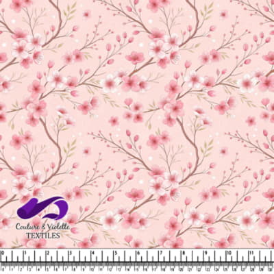 Delicate Pink Cherry Blossom Pattern