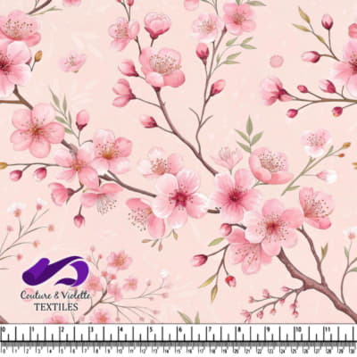 Soft Pink Cherry Blossom Pattern