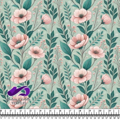 Soft Pink Floral Garden Pattern