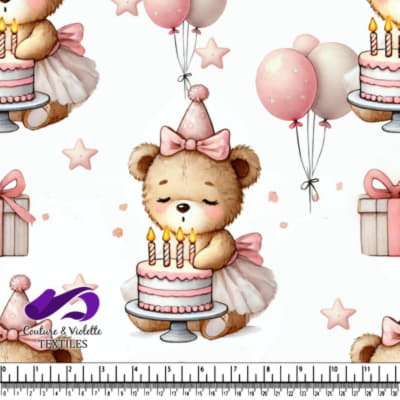 Cute Teddy Bear Birthday Party Pattern
