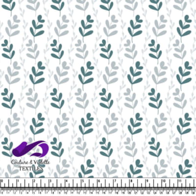 Minimalist Leaf Pattern on White Background