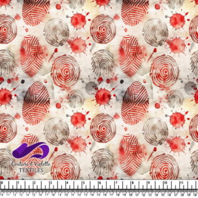 Red and Gray Fingerprint Pattern Design