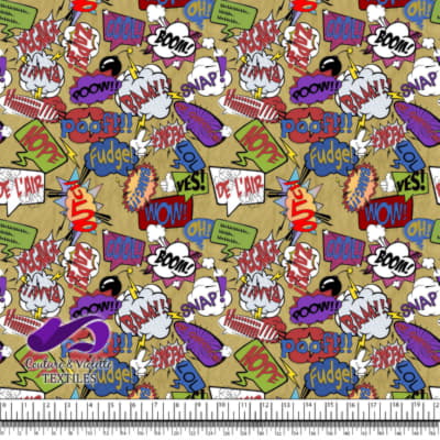 Comic book - Bulles de discours Fudge sur fond jaune