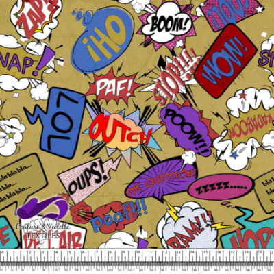 Comic book - Bubbles de Parole LOL sur Fond Jaune