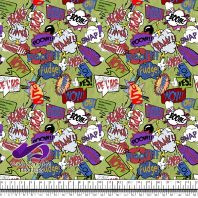 Comic book - Bulles de dialogue Fudge sur fond vert