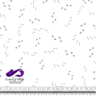 Coqs et poules - Empreintes sur fond blanc