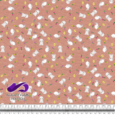 Pâques - Animaux mignons sur fond muted clay