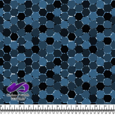 Honeycomb Webb - Grille cosmique - Lichen blue