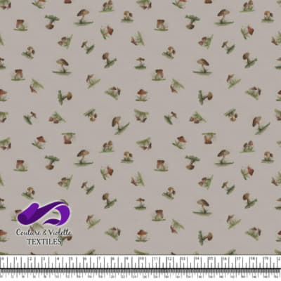 Petits champignons - Earthy Sprout - Silver cloud