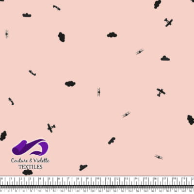 Petit aviateur - avions et nuages - nuage rose