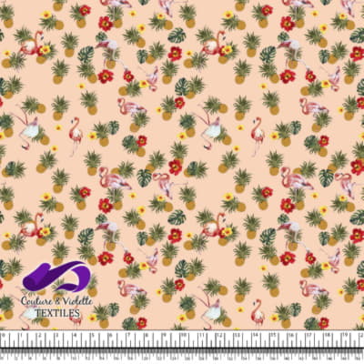 Tropical - Fleurs et flamants - Pêche