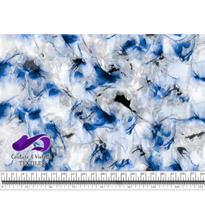 Encre - Bleu avec accents noirs