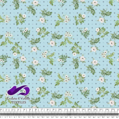 Fleur d'Anémone - Bleu Glacier