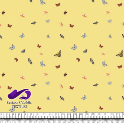 Papillons - Minimaliste - Jaune