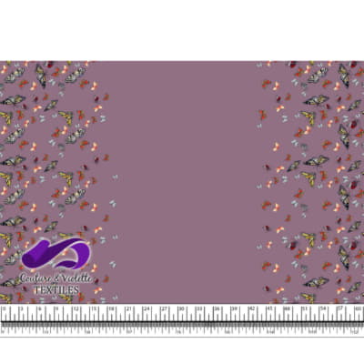 Papillon - Bordure - Mauve