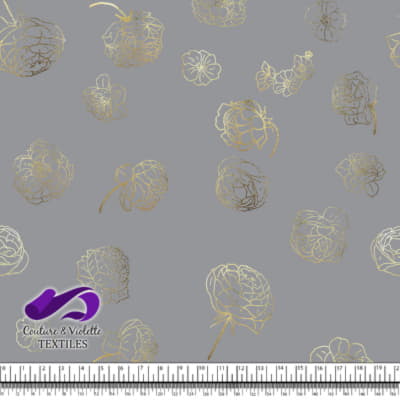 Fleurs automne - Gold - Ultimate gray