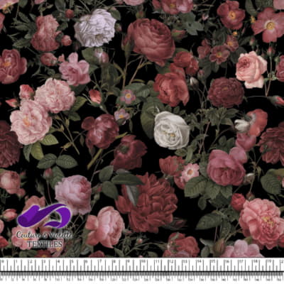 Fleurs automne - Noir