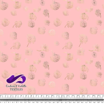 Fleurs automne - Gold - First blush pink