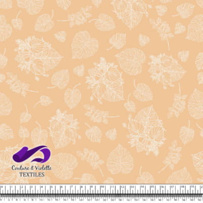 Monstera - Trait blanc - Apricot