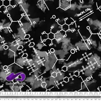 Techno - Molécules - Blanc sur fond noir