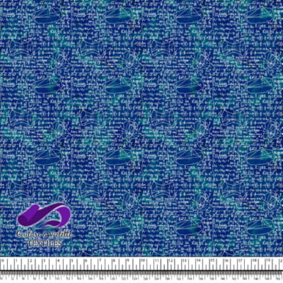 Techno - Algèbre - Blanc sur fond bleu