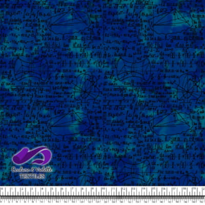 Techno - Algèbre - Noir sur fond bleu