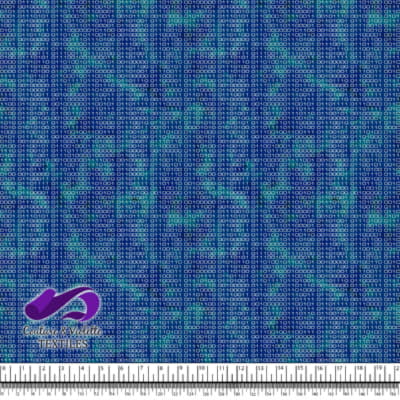 Techno - Binaire - Blanc sur fond bleu