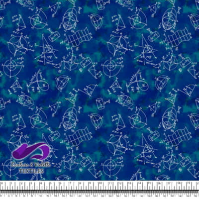 Techno - Mathématiques - Blanc sur fond bleu